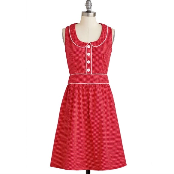 Modcloth Dresses & Skirts - NWOT MODCLOTH red polka dot Dress